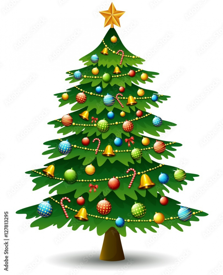 Christmas tree on a white background Stock-Vektorgrafik  Adobe Stock
