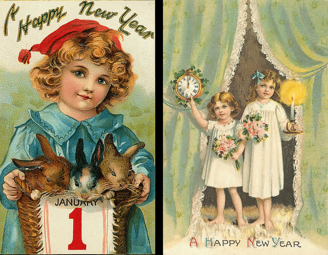 Collection of Beautiful Vintage New Years