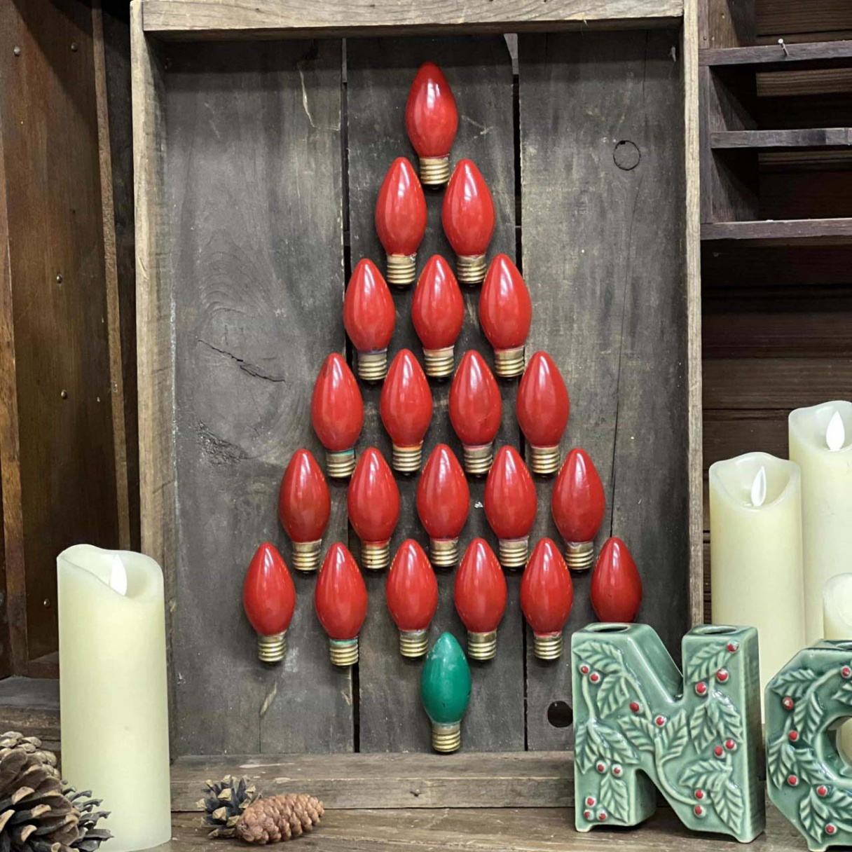 Create a Simple DIY Christmas Decoration with Vintage Light Bulbs