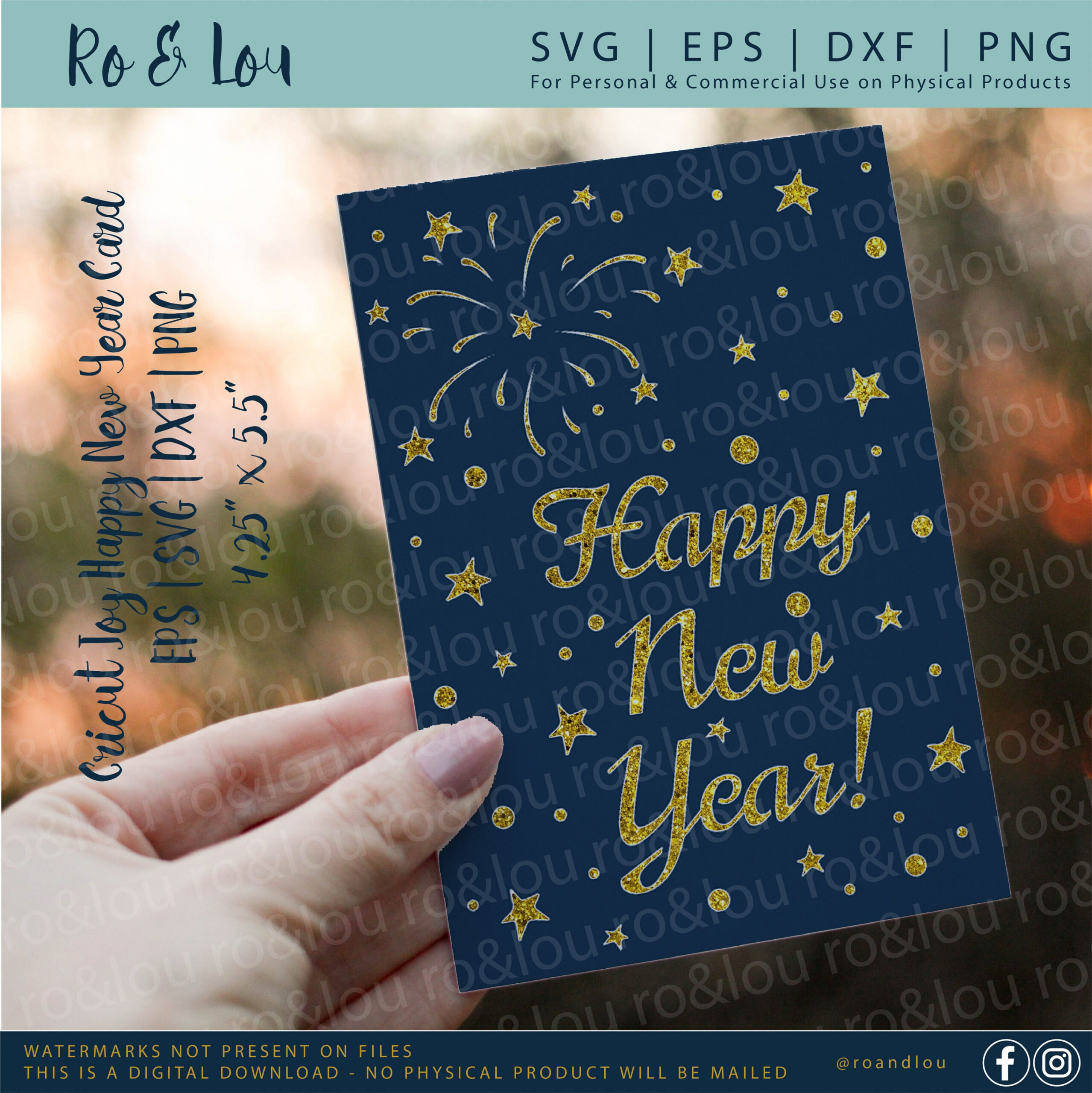 Cricut Joy Happy New Year Karte SVG Digital Download - Etsy
