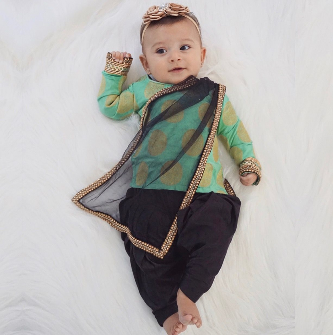 Custom baby outfit made by Lashkaraa