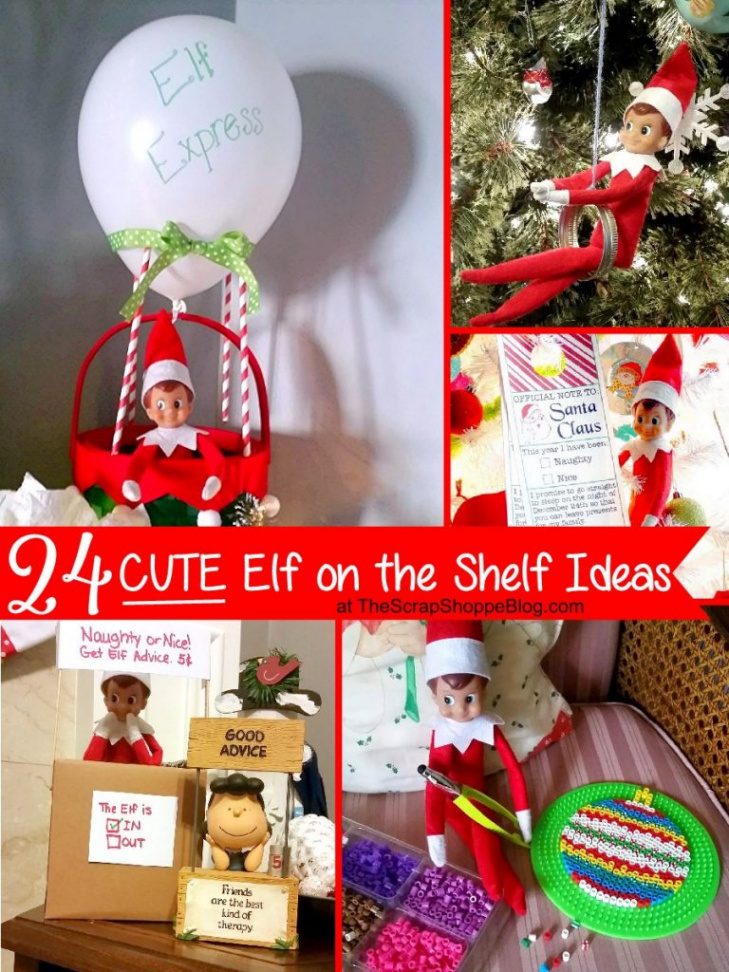 CUTE Elf on the Shelf Ideas - The Scrap Shoppe