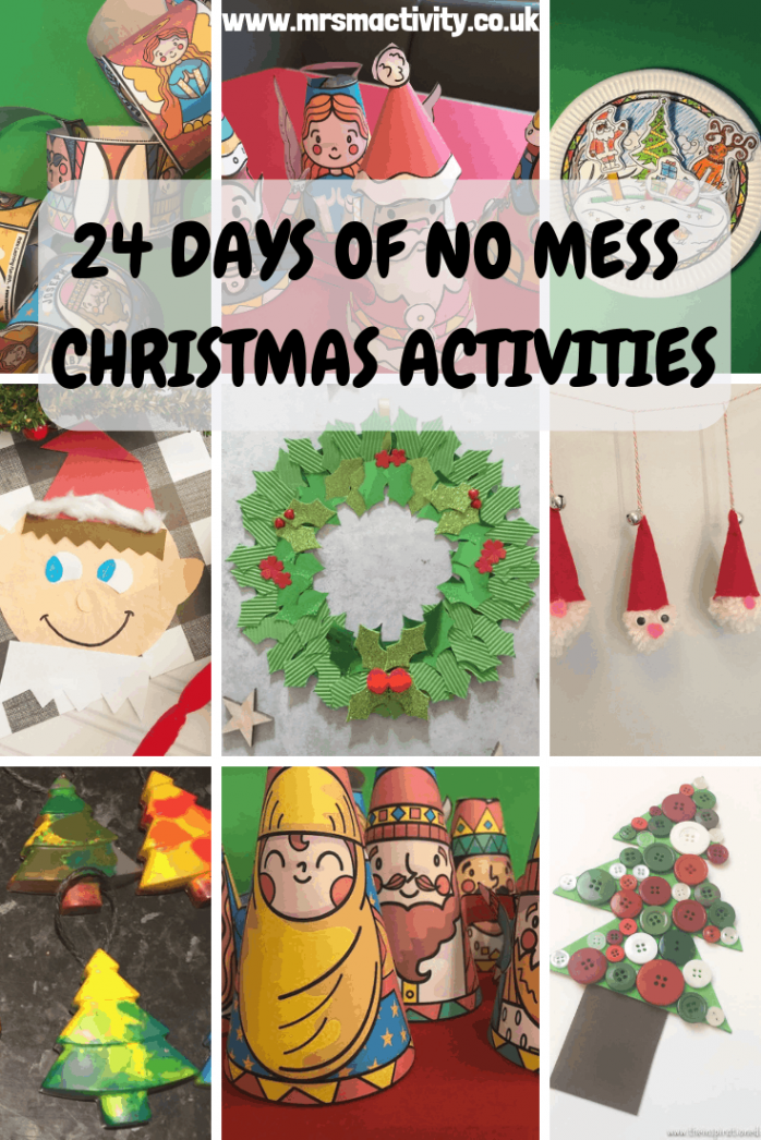 Days Of No Mess Christmas Activity Ideas