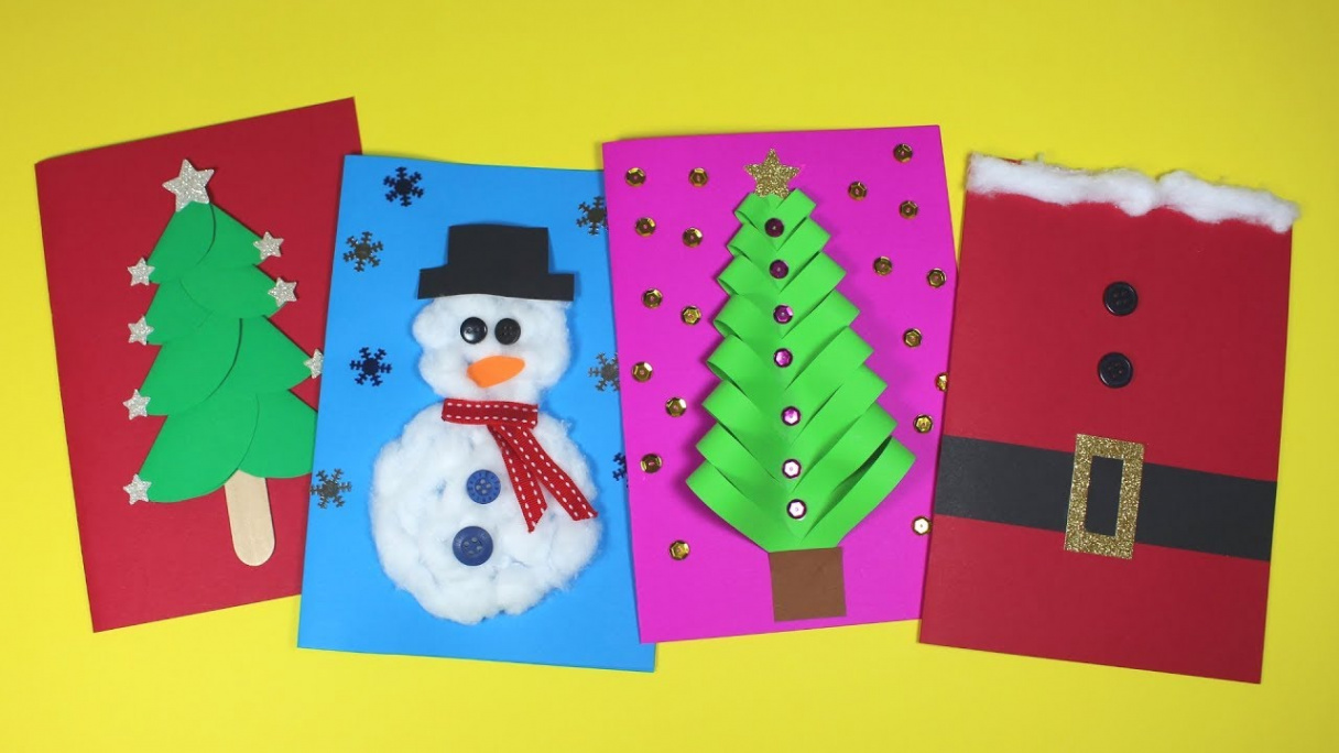 DIY Christmas Card Ideas  Christmas Craft for Kids