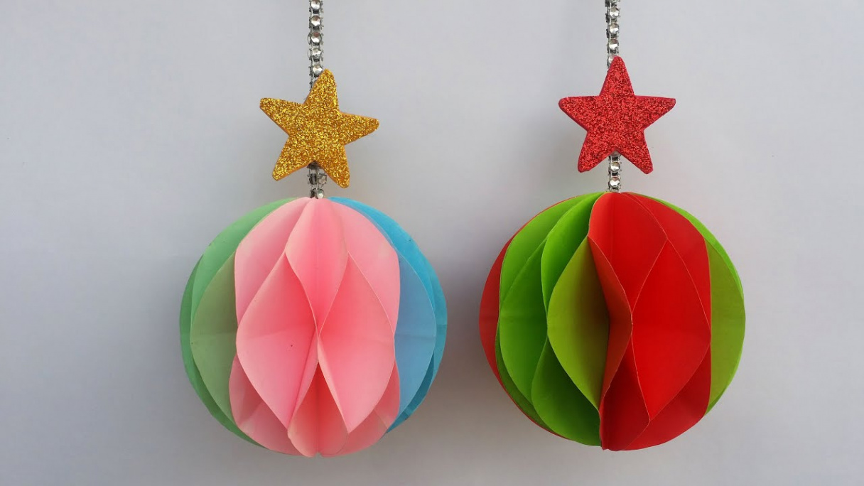 DIY: Paper Honeycomb Ball!! How to Make Christmas Decoration Ball!!  Christmas Paper Ball Ornaments!!