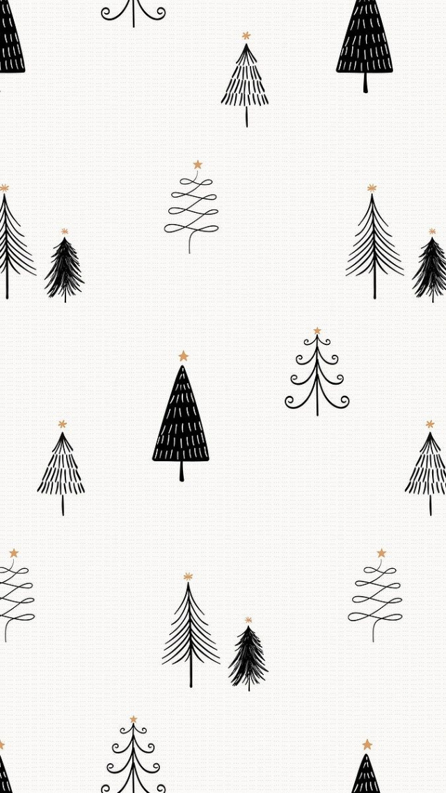 Download free image of Christmas phone wallpaper, cute doodle