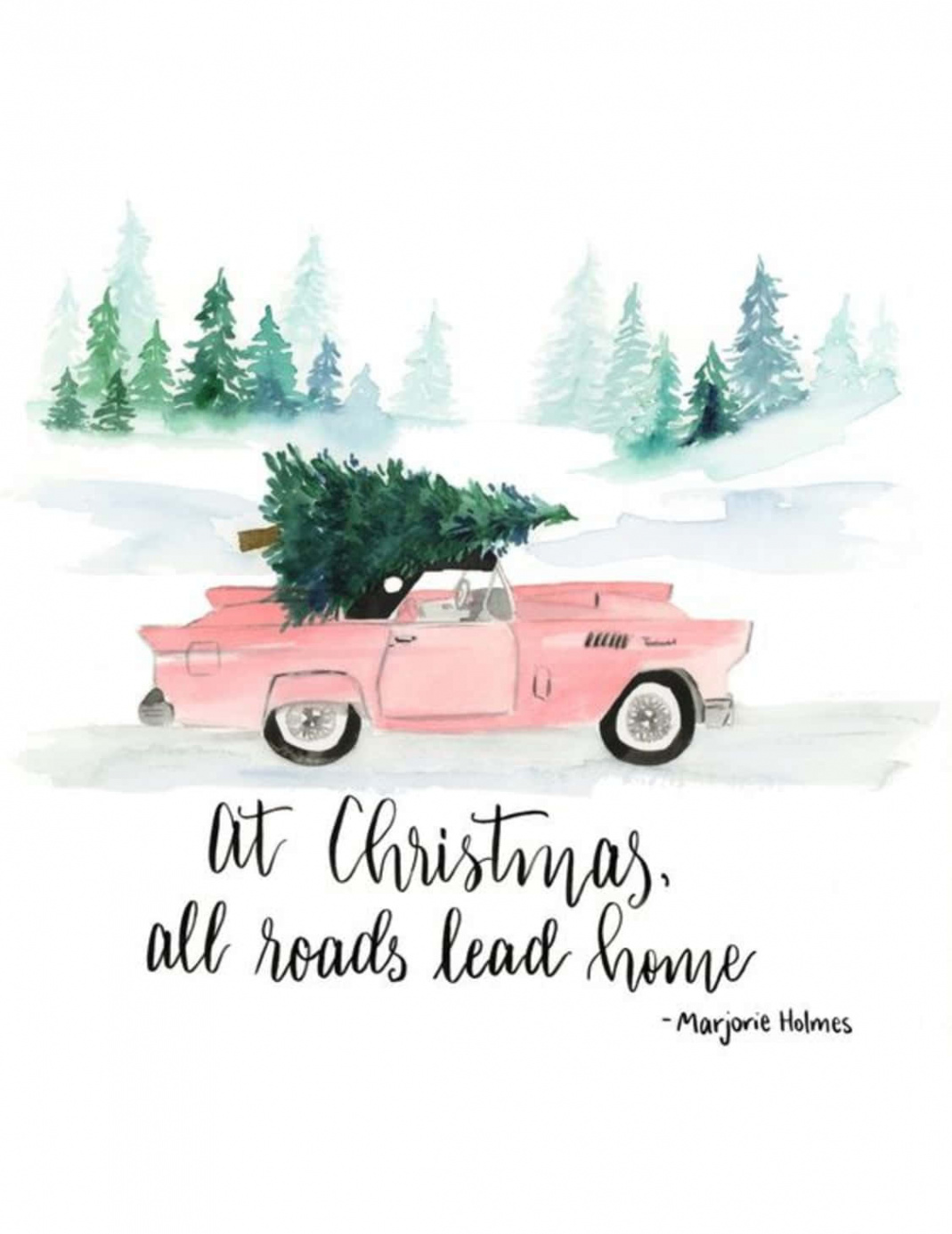 Download Pink Car Christmas Quote Wallpaper  Wallpapers