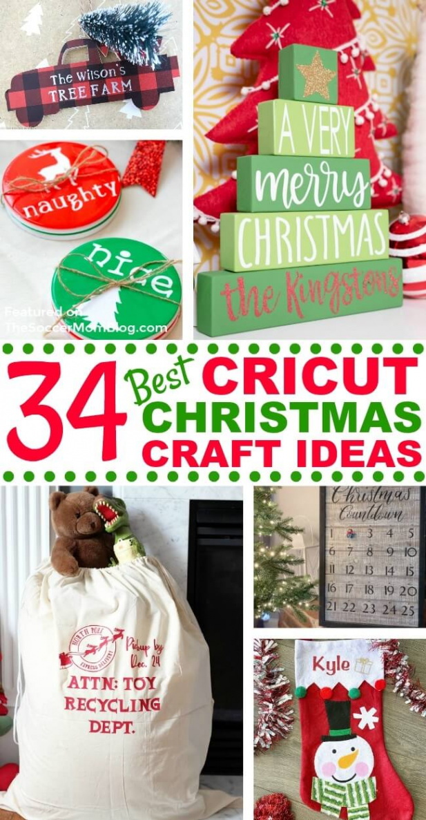 Easy Cricut Christmas Crafts - The Soccer Mom Blog