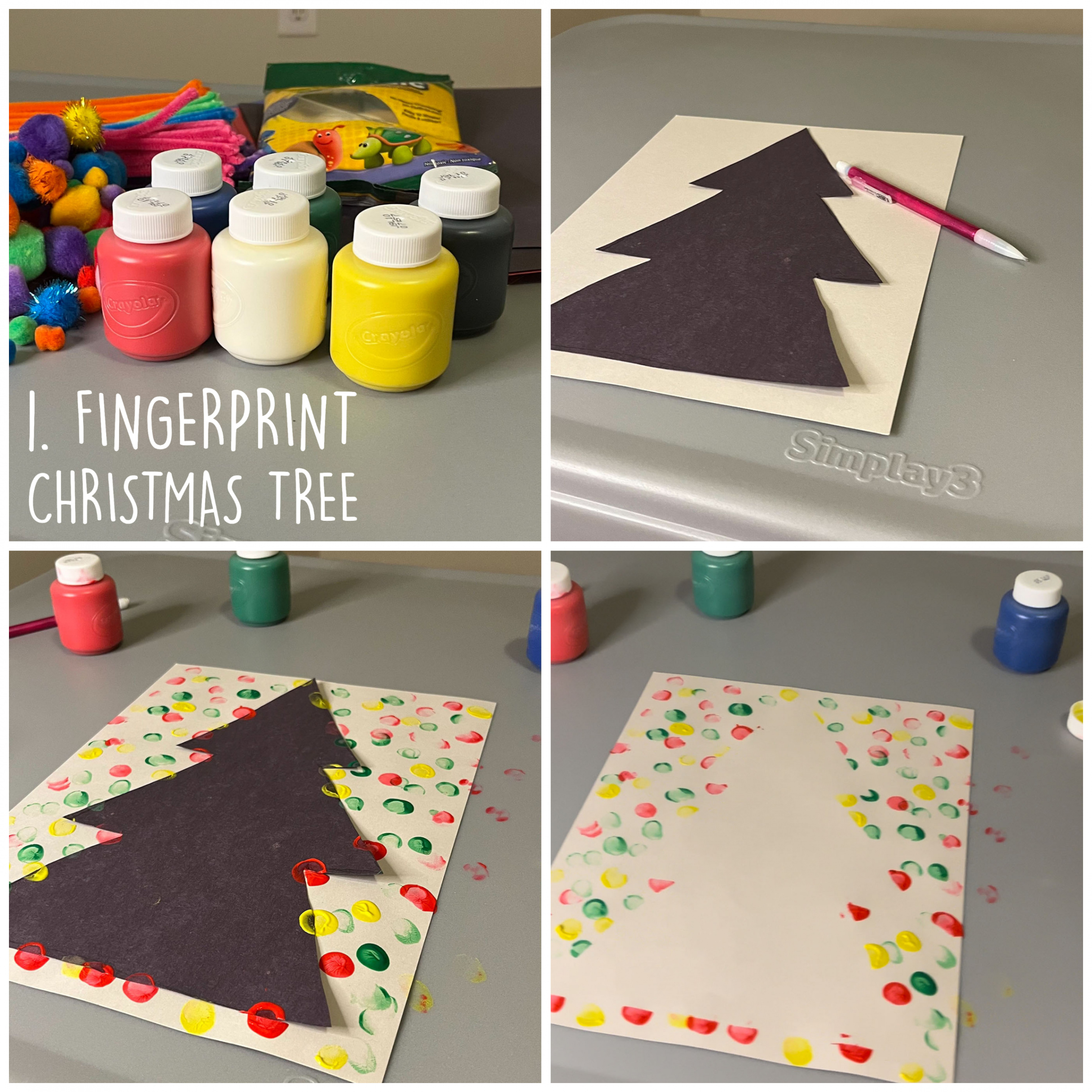 Easy Fingerprint Christmas Crafts - The Simplay Company