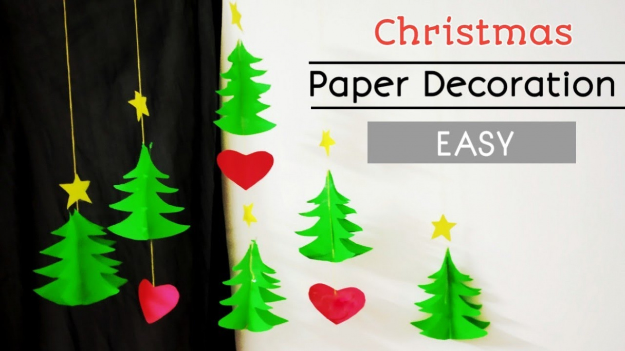 Easy Paper Christmas decoration Christmas wall decoration ideas using  paperWall hanging craft idea