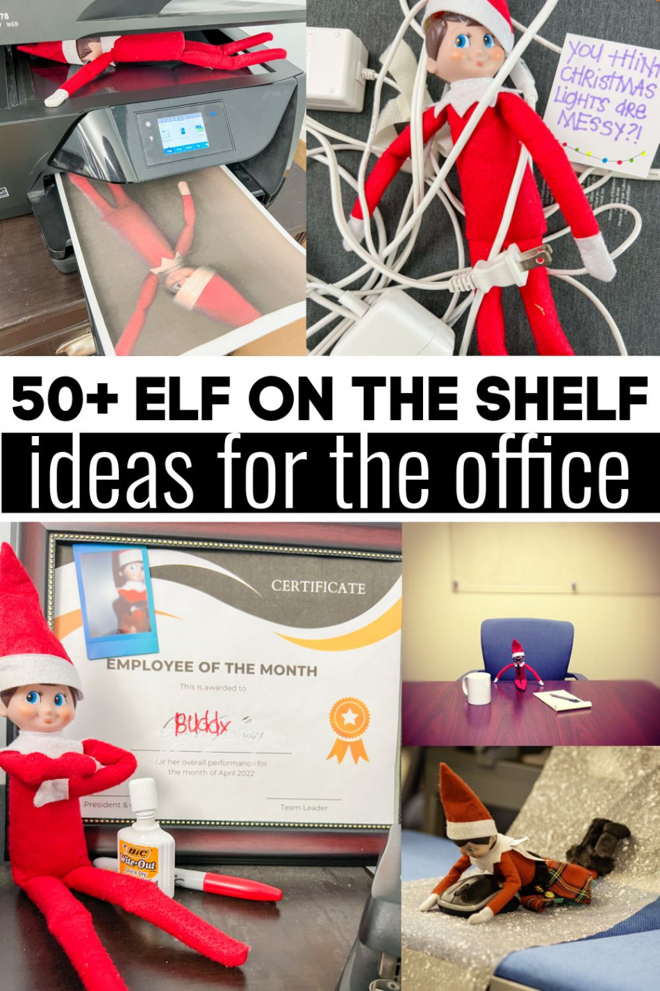 Elf on the Shelf Ideas for the Workplace  Awesome elf on the