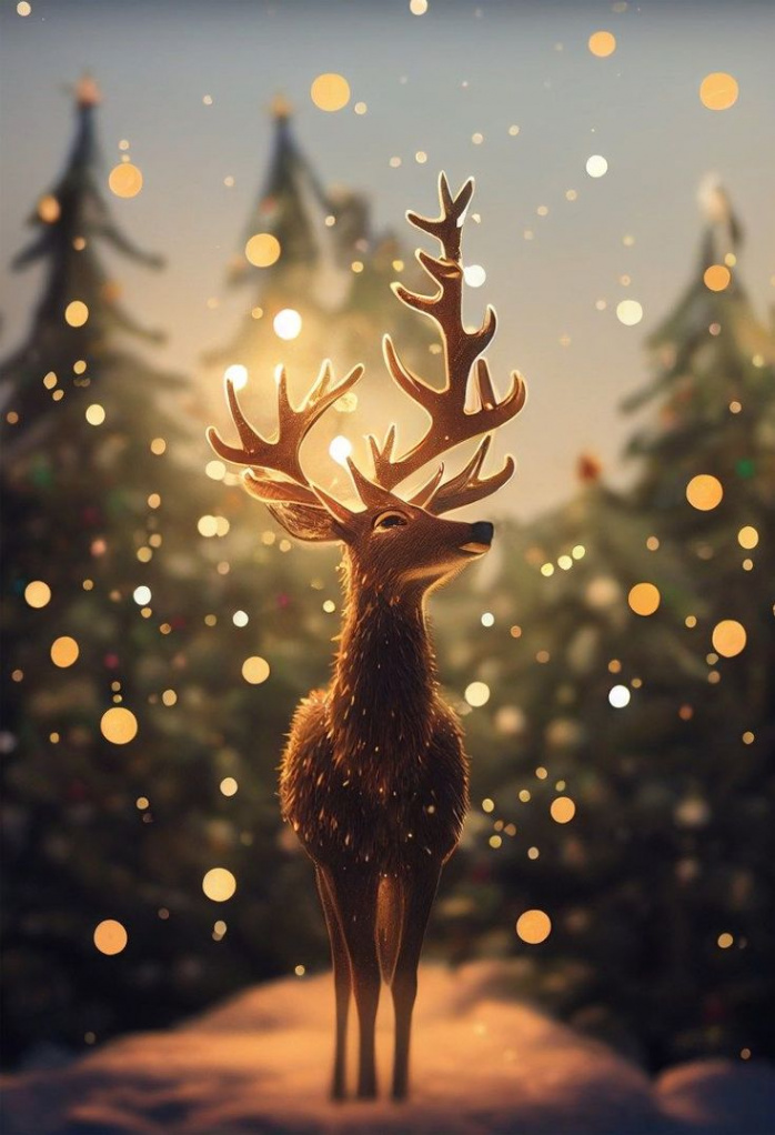 Free Christmas Deer  Cute christmas wallpaper, Wallpaper iphone