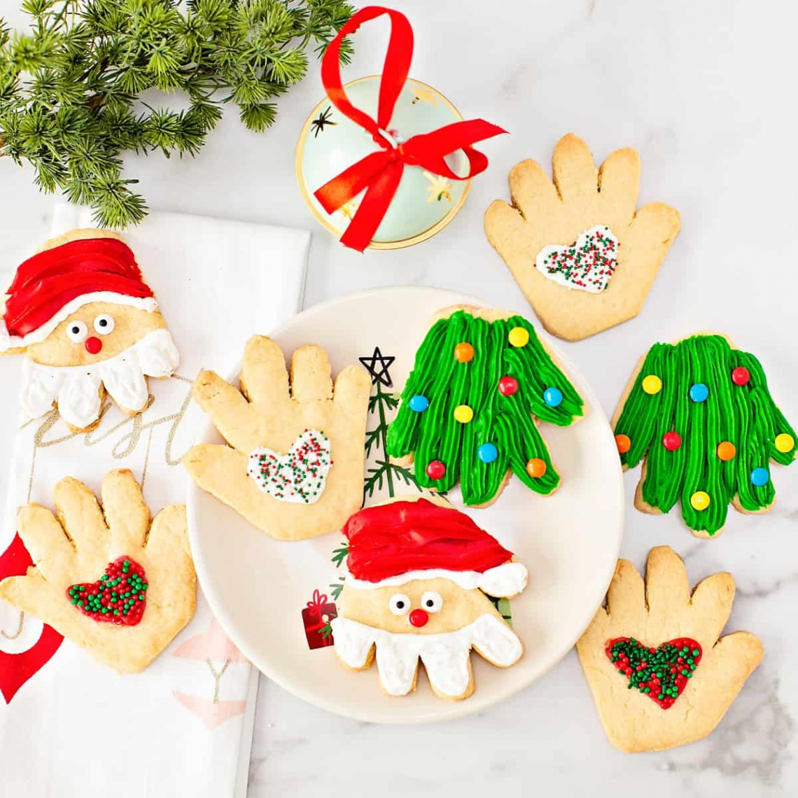 Fun Christmas Cookies - Handprint Cookies for the Holidays