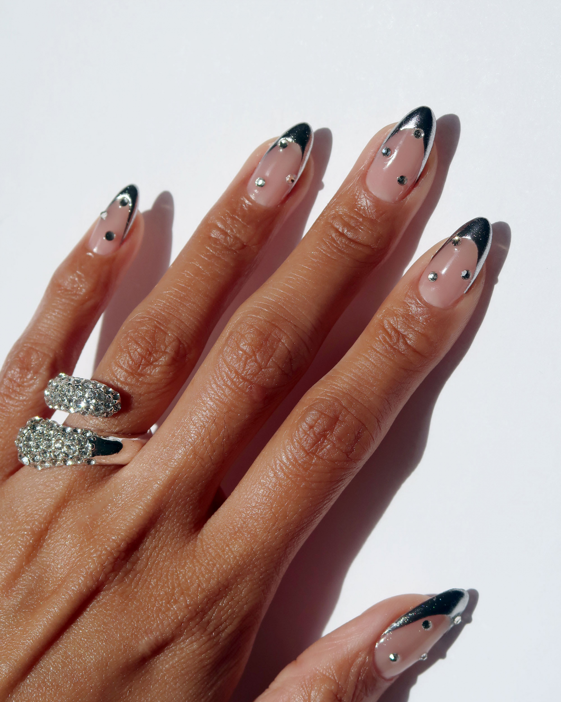 Get Holiday Glamour With Silver Chrome French Tip Nails - Lulus