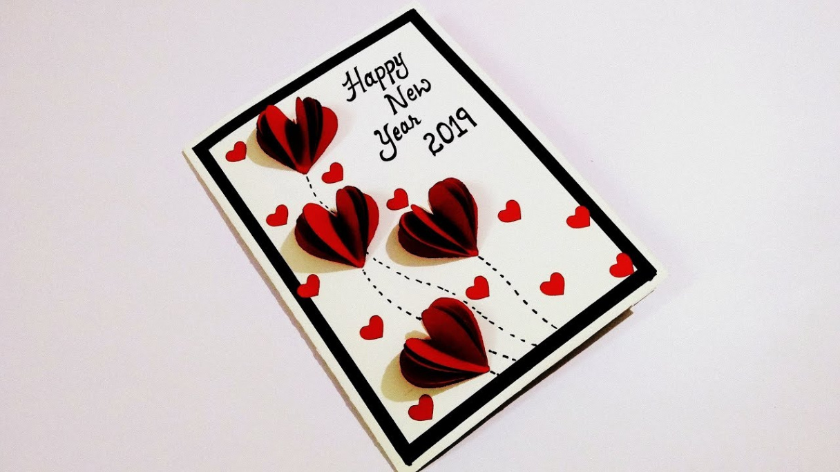Happy New Year Card for boyfriend  how to make new year card  tutorial