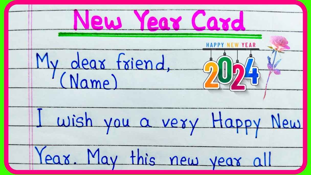 Happy New Year card writing   Happy New Year greetings card messages   Happy New Year wishes