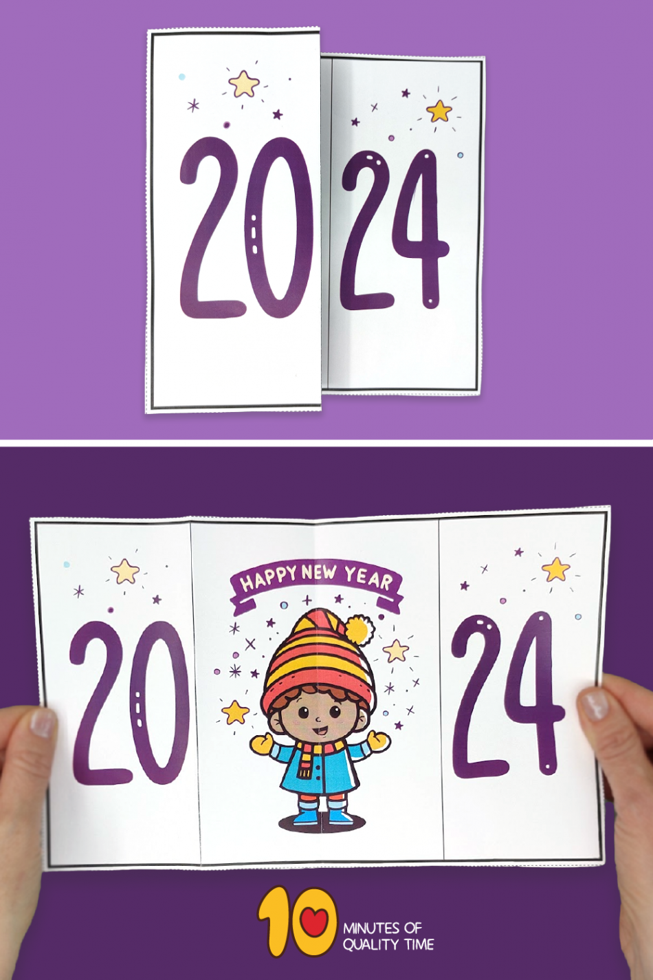 Happy New Year  Folding Card –  Minutes of Quality Time