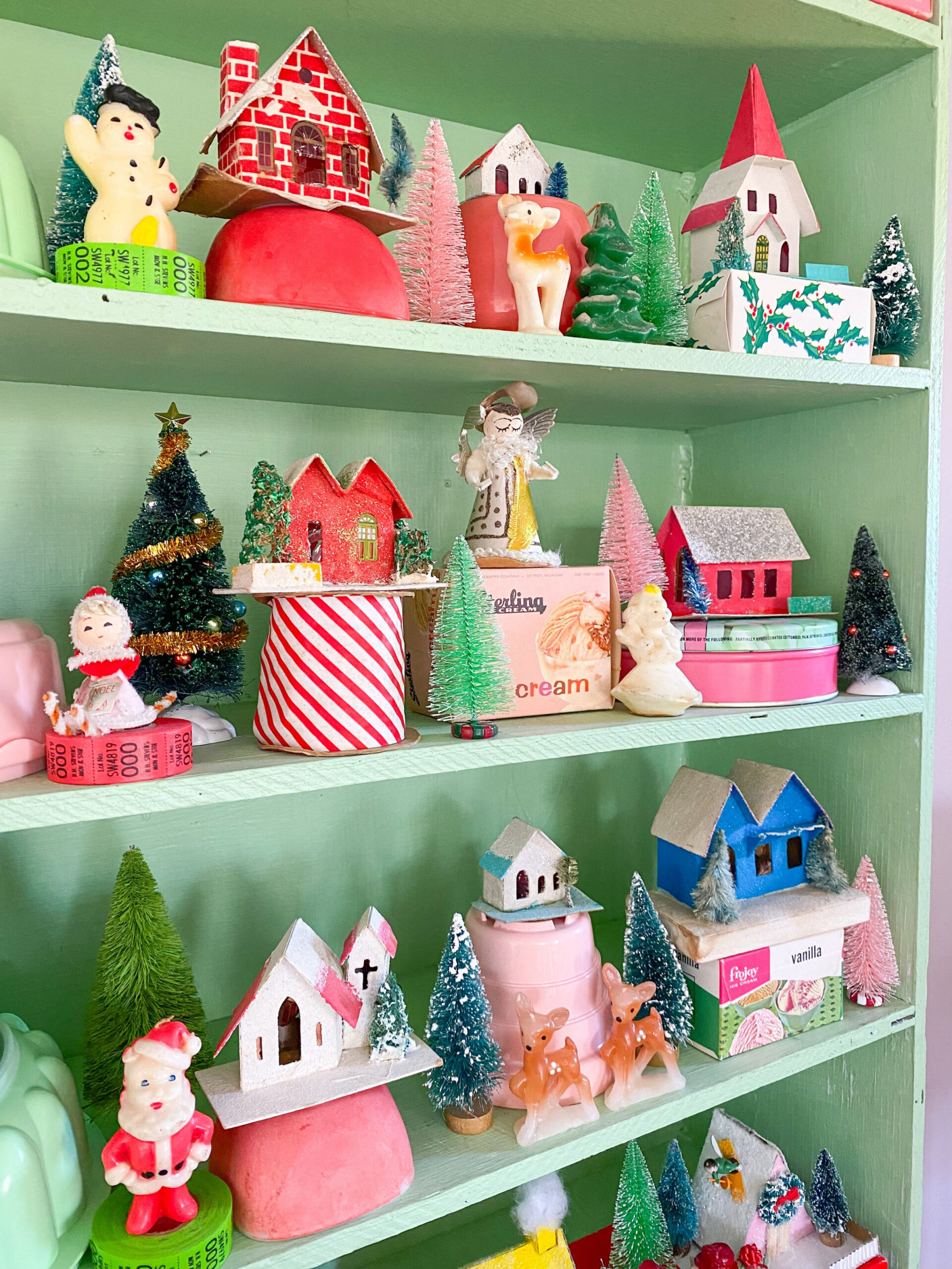 How To Decorate A Vintage Christmas Putz House Village — Emily