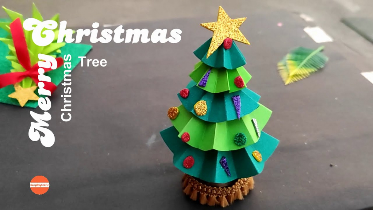 How to make big Christmas Tree  DIY Christmas Tree  Paper Christmas Tree   Kids Christmas Crafts