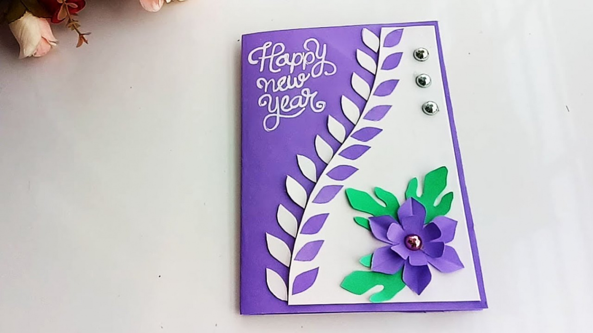 How to make new year card/Handmade New Year Card Idea