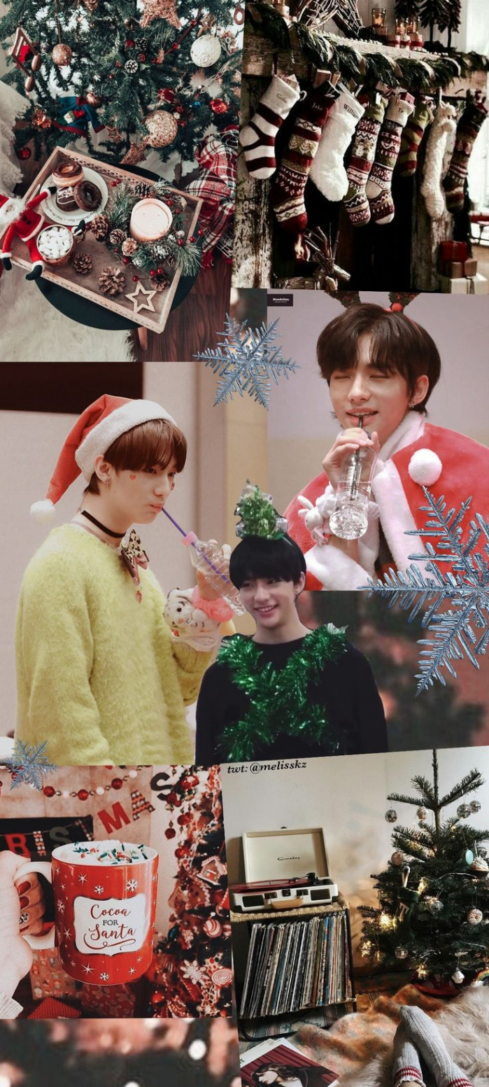 Hyunjin Christmas Wallpaper  Рождественские обои, Милые обои