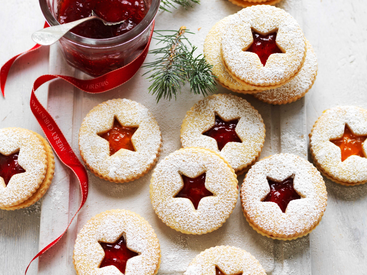 Jam Christmas Shortbread Biscuits