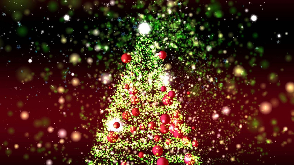 K GREAT CHRISTMAS TREE ANIMATION ULTRA-HD PARTICLES BACKGROUND AA