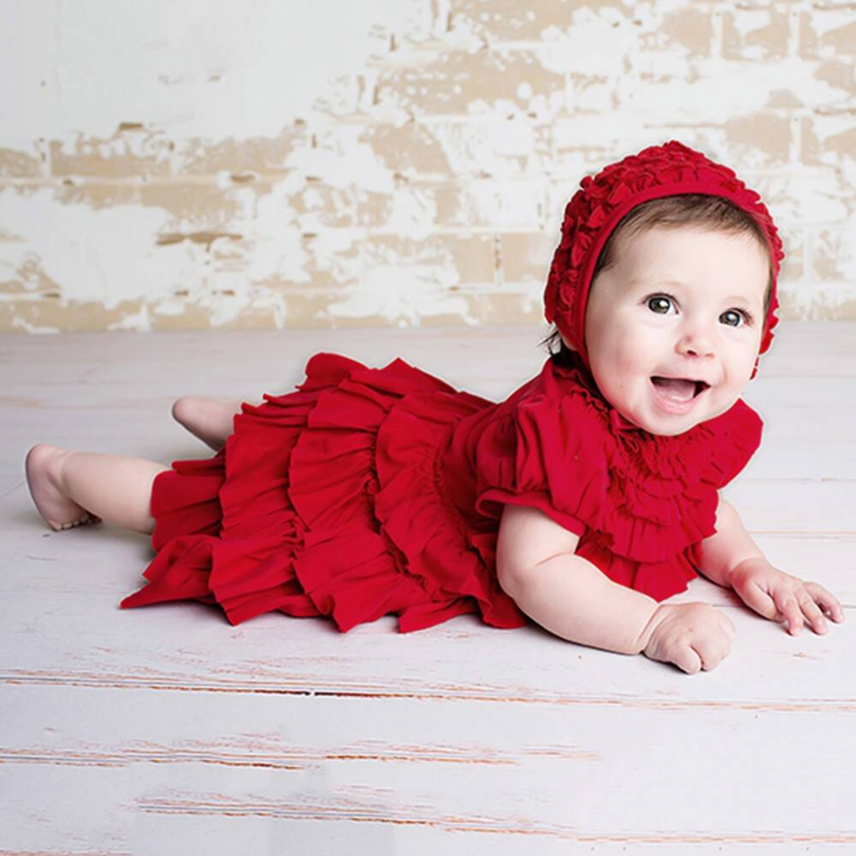 Lemon Loves Layette Baby Girls Red 