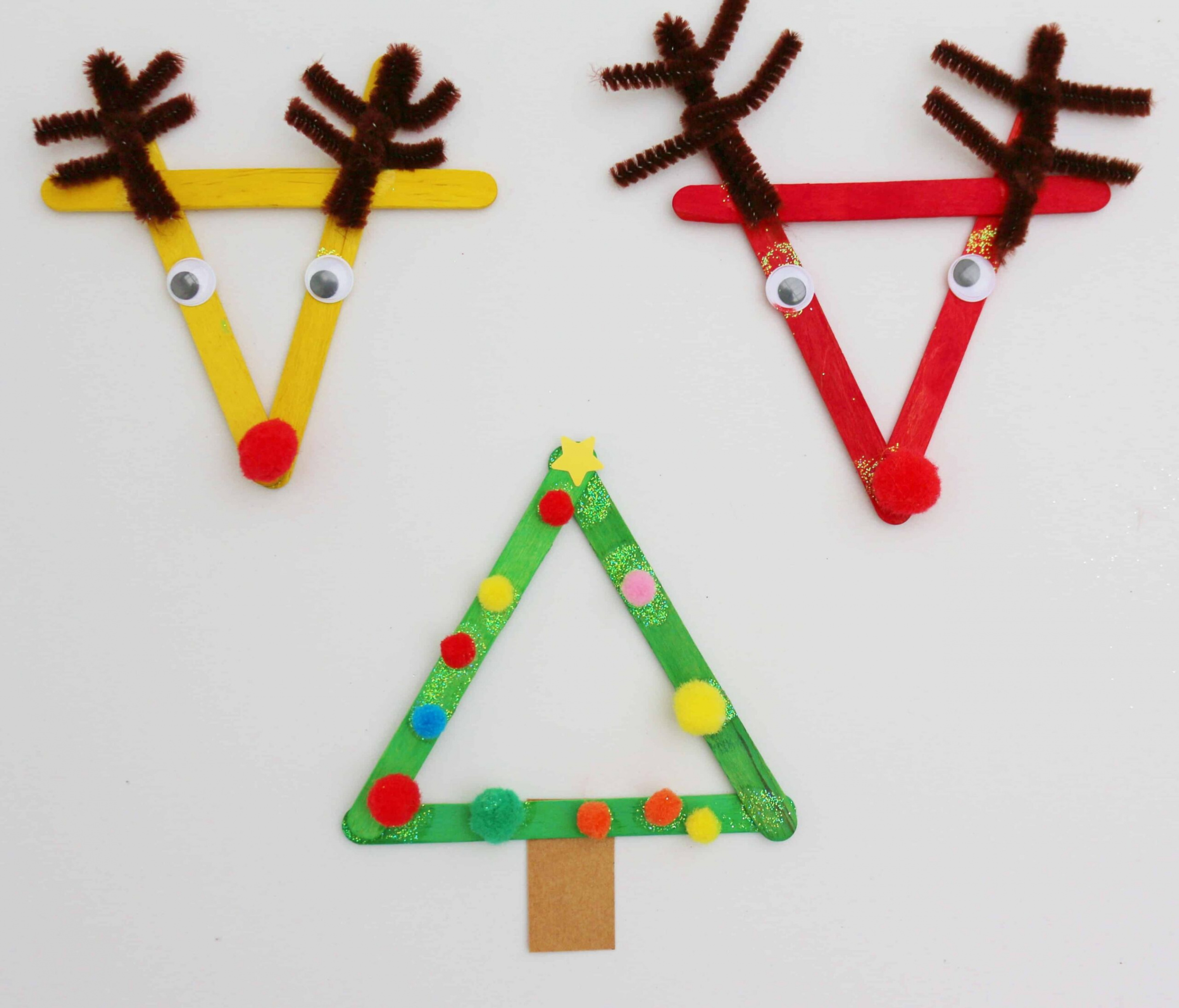 Lolly Stick Christmas Crafts - Simple Craft for kids to make