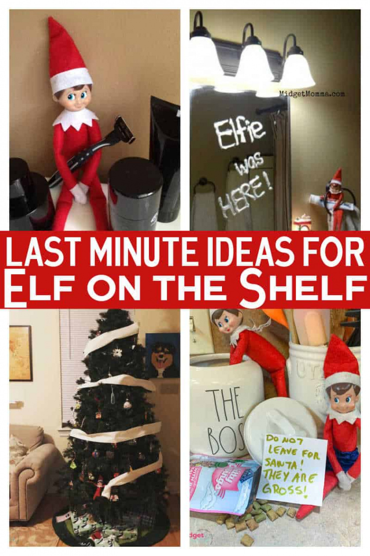 Minutes or Less Elf on the Shelf Ideas (Photos included!)