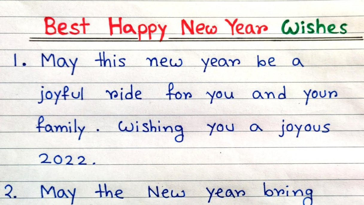 New Year beautiful wishes idea  How to write New Year wishes  Happy New  Year message