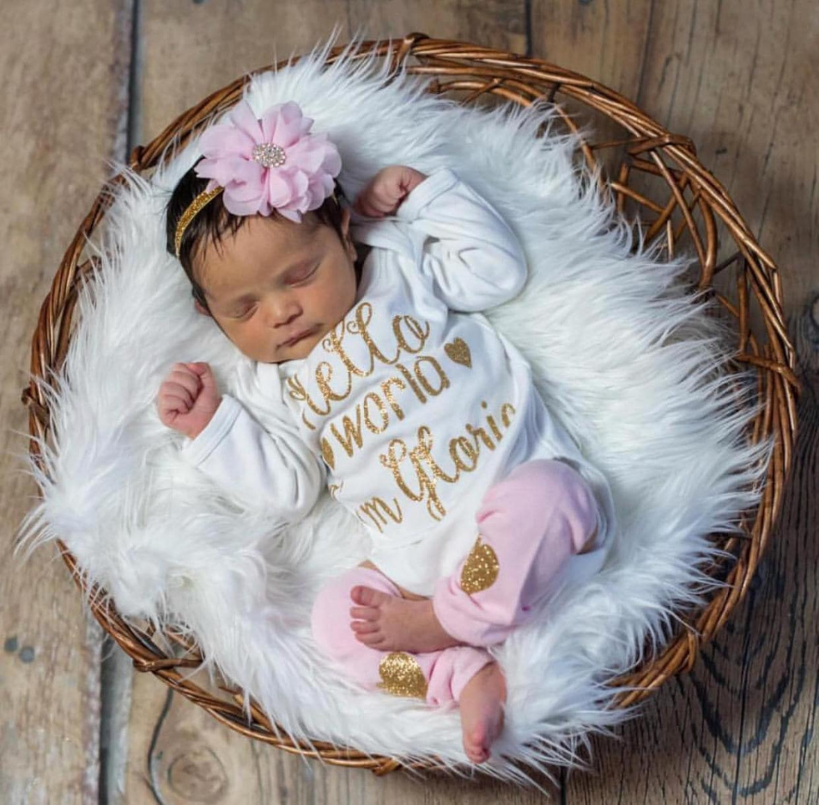 Newborn Girl Personalized Baby Girl Coming Home Outfit Baby Shower