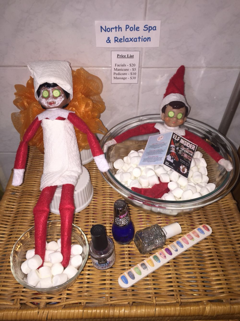 North Pole Spa - Elf on the shelf - my daughter loved this!  Elf