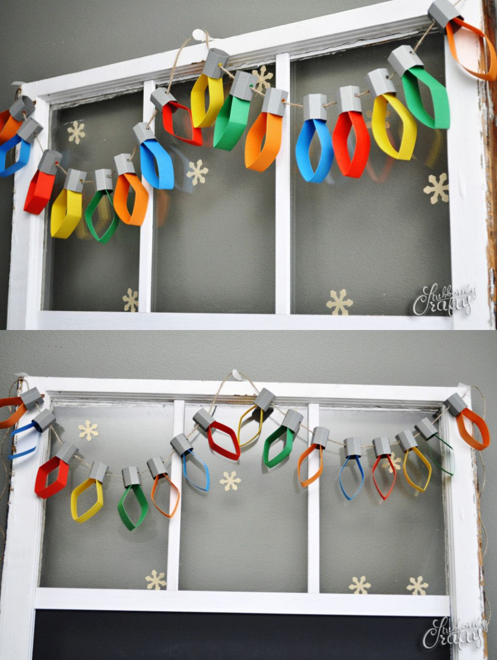 Paper Christmas Lights Garland — Stubbornly Crafty  Christmas