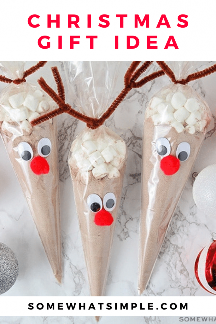 Reindeer Hot Chocolate Bags (Easy Gift Idea) - Somewhat Simple