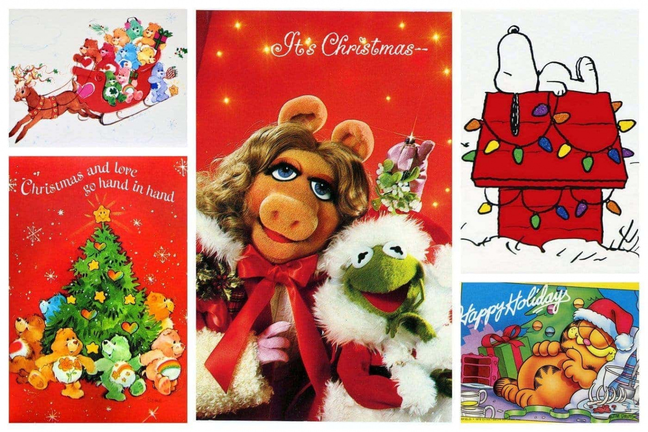 s Christmas cards with cute characters from TV & comic strips