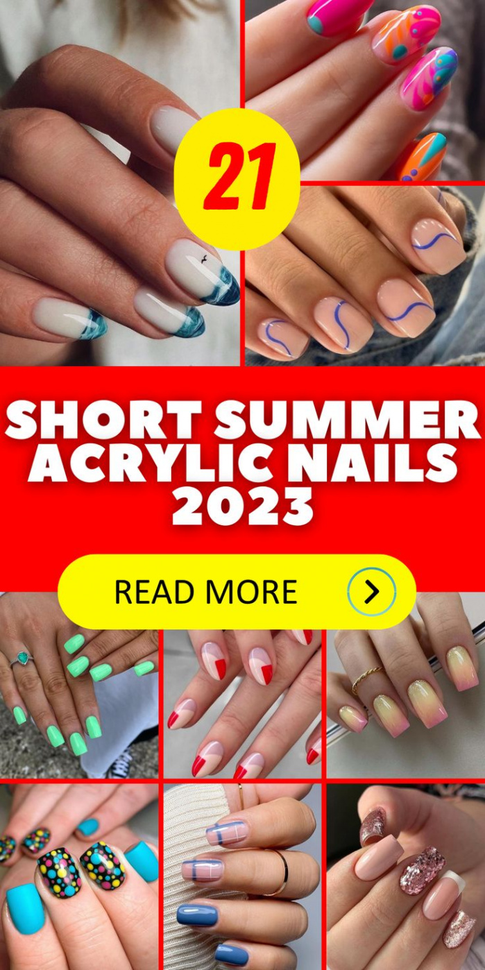 Short Square Acrylic Nails Summer : Holiday-Inspired Designs