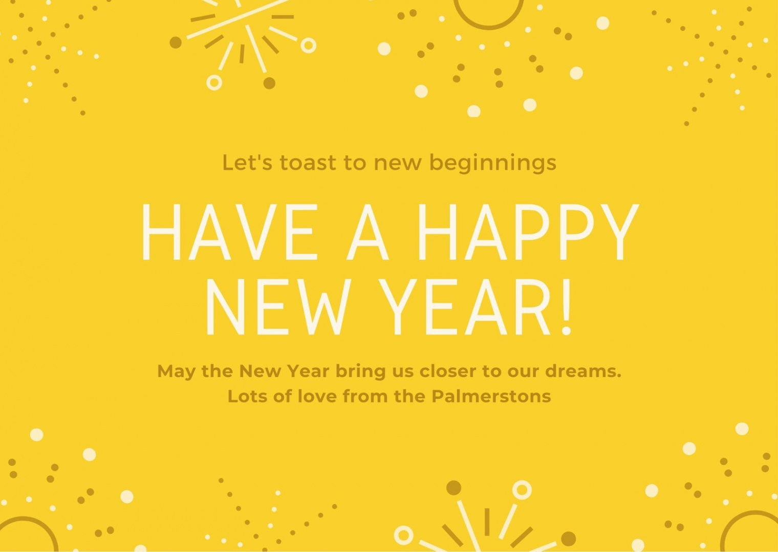 Sparkly New Year Greeting Card - Templates by Canva