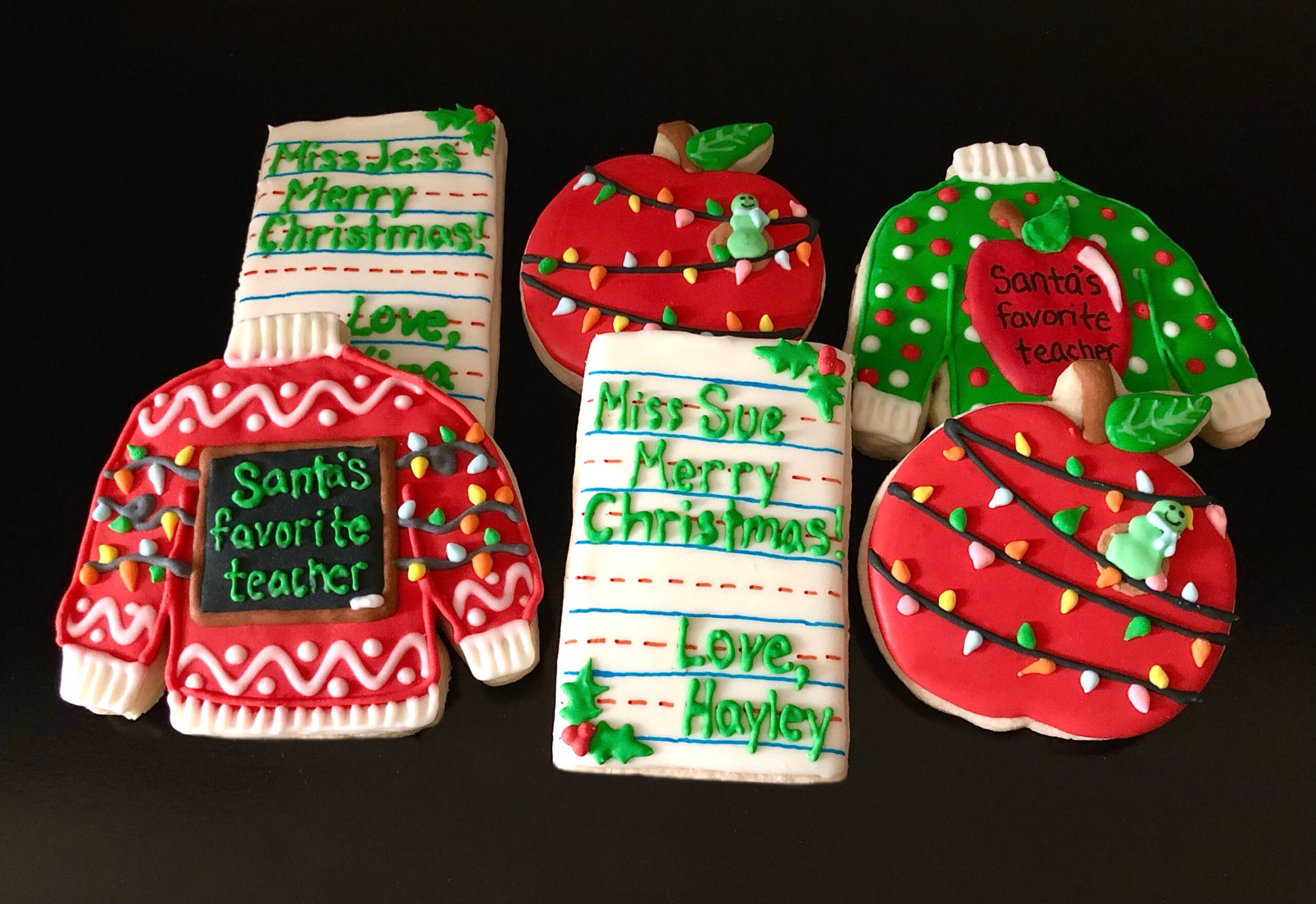 Teacher Christmas Gift Cookies One Dozen - Etsy New Zealand