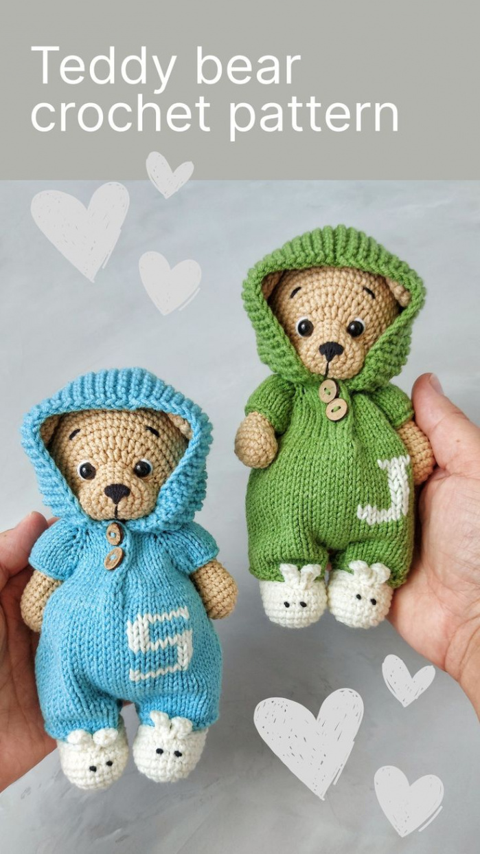 Teddy Bear crochet pattern - Mini Teddy Bear Clothes (croche