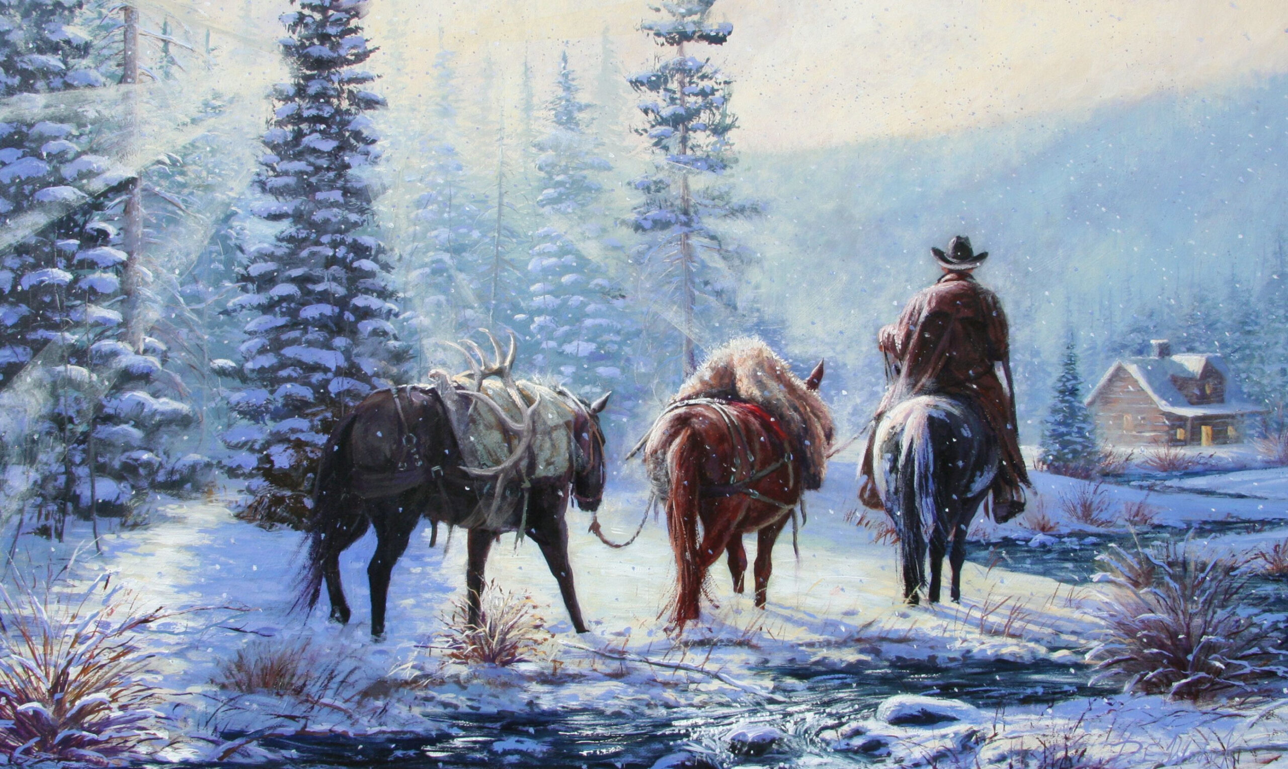 Western Christmas Background Wallpaper  Cowboy christmas, Western