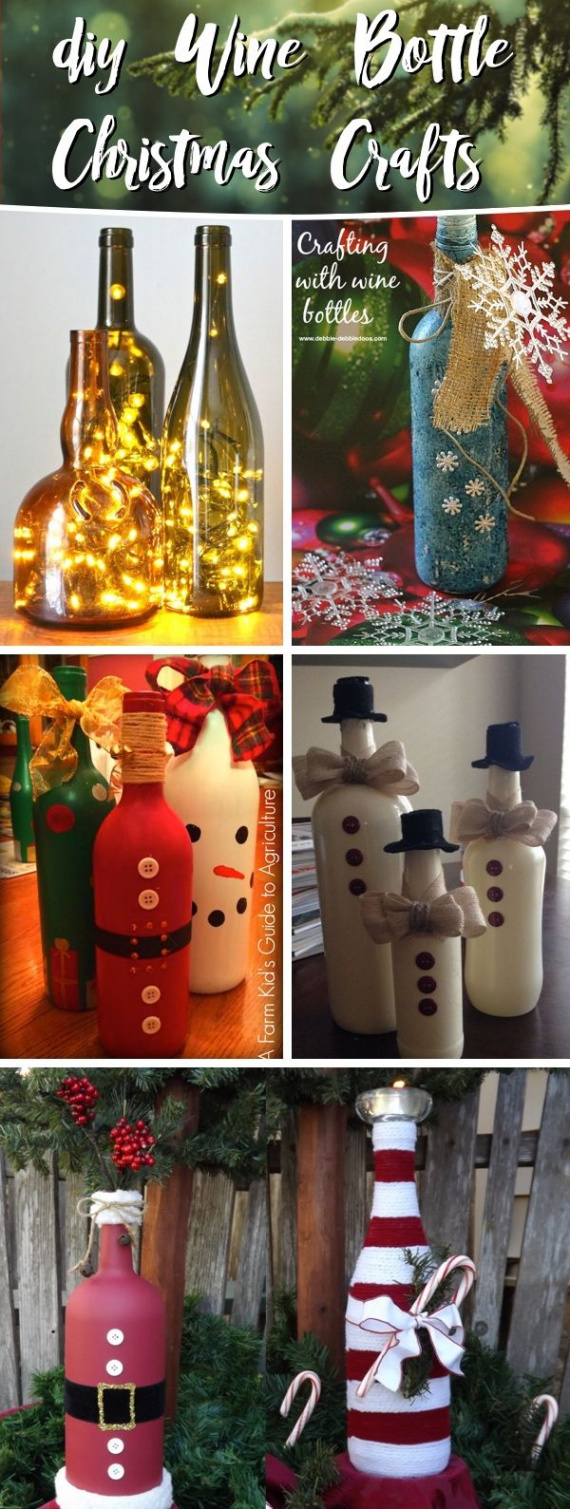Wine Bottle Christmas Crafts To Go For A Festive Decor Blended