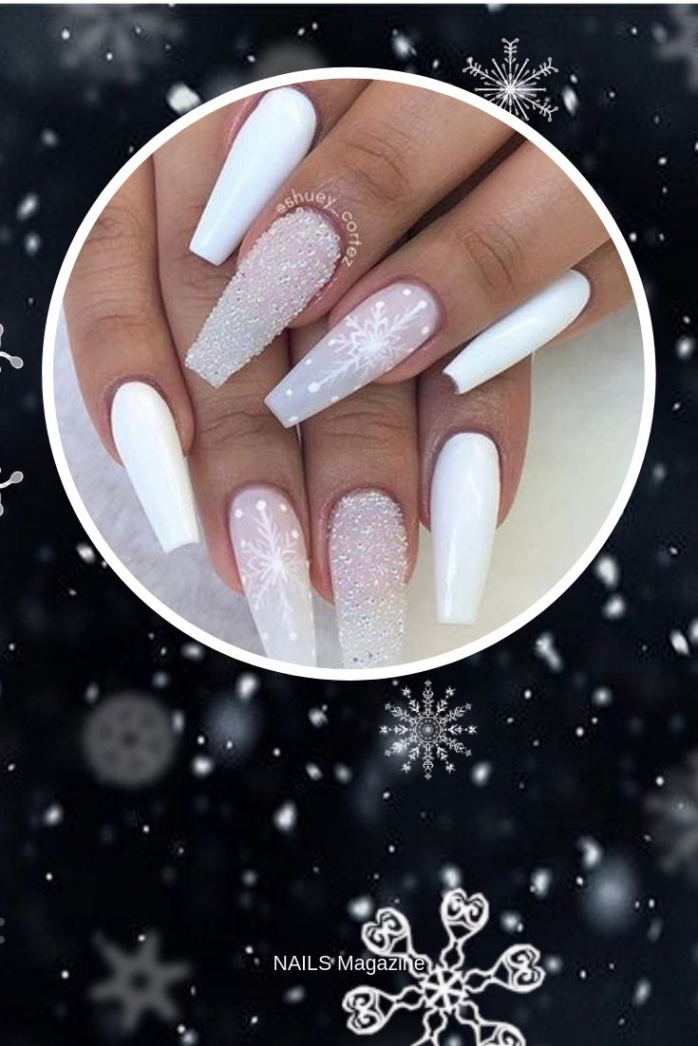 Winter White Nails for the Winter Solstice  Christmas nails