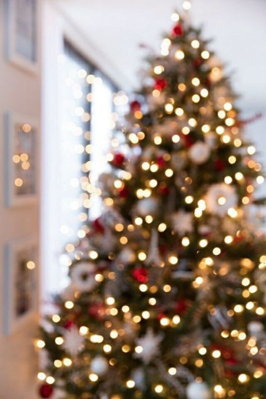 Christmas Tree Wallpaper Beige