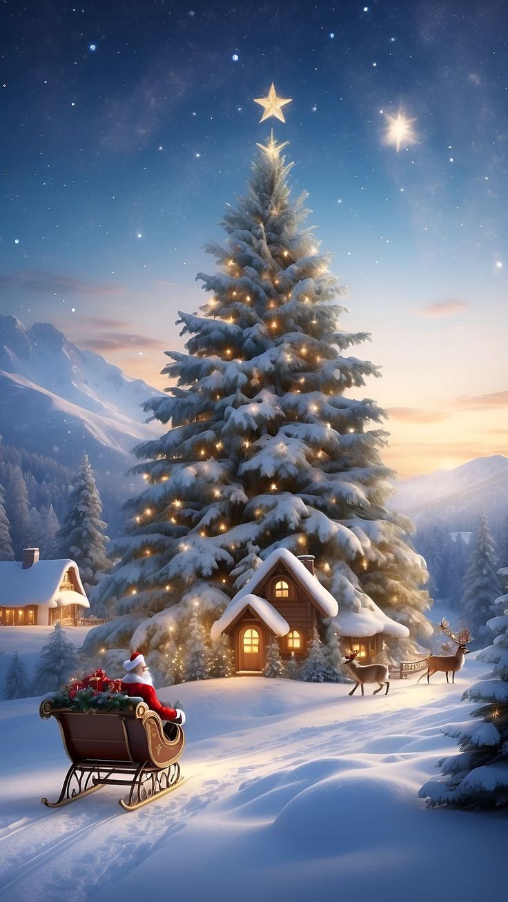 Christmas Tree Wallpaper Cozy