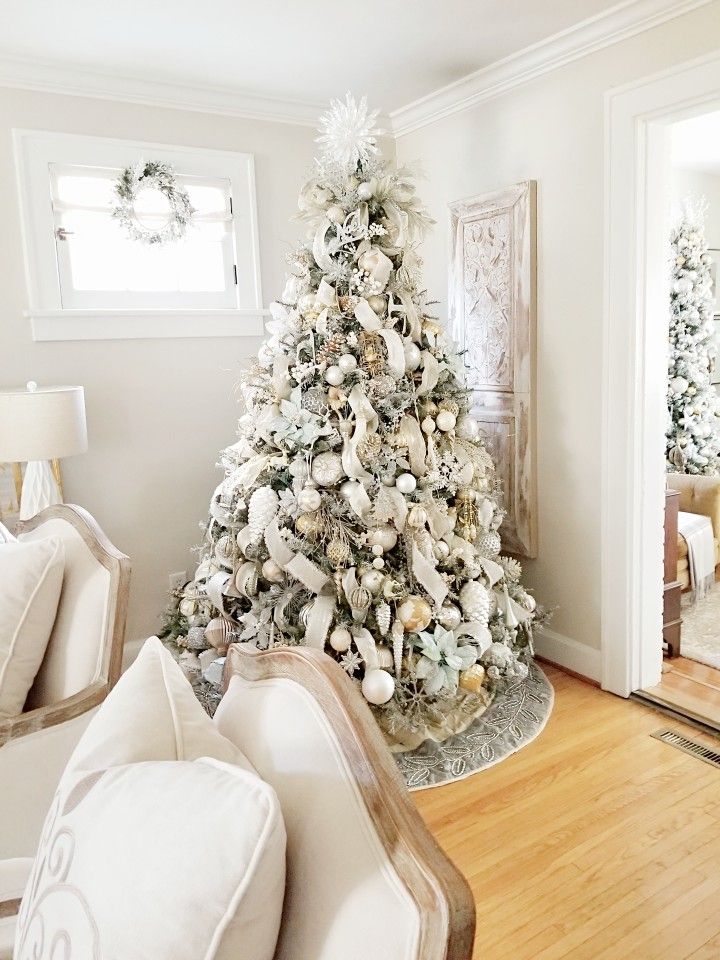 Christmas Tree Wallpaper Neutral