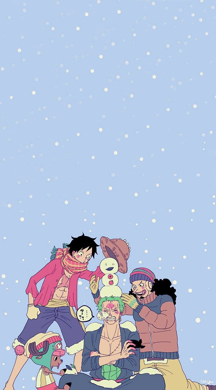 One Piece Christmas Lockscreen