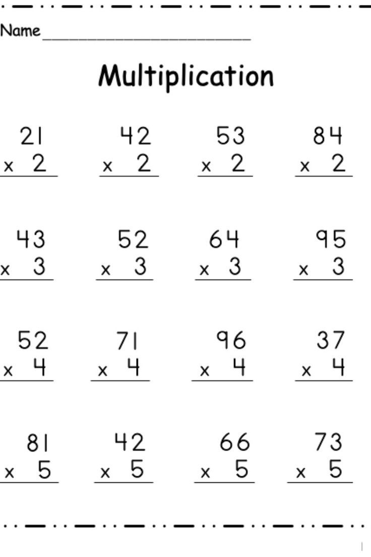 30 2 By 2 Multiplication