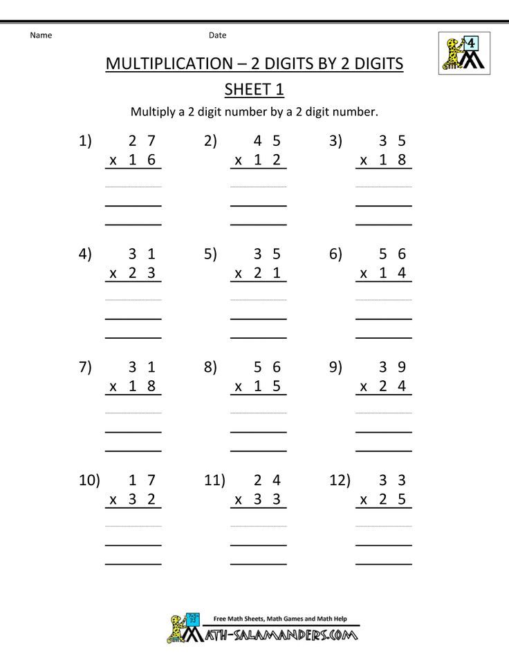 30 Grade 4 Multiplication Worksheets