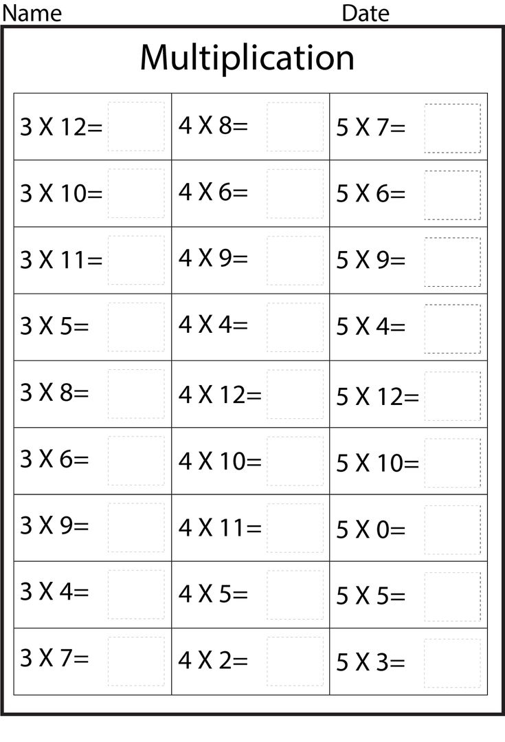 30 Grade 4 Multiplication Worksheets